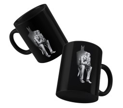 Happy GiftMart Batman Shadow and Joker Sitting Sketch Ceramic Matte Black Tea/Coffee Mug Qty 1