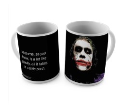 Happy GiftMart Joker Quote - Madness As You Know, is A Lot Like Gravity, All It Takes is A Little Push White Ceramic Coffee/Tea Mug Quantity 1