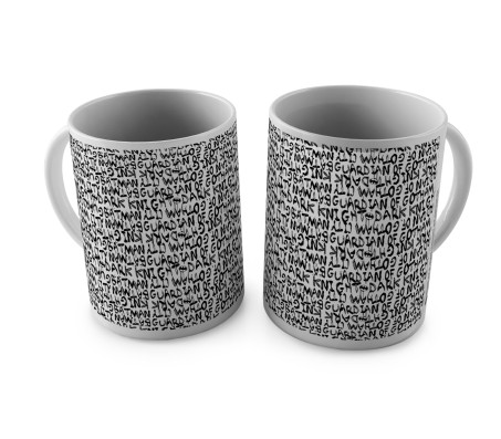 Happy GiftMart DC Comics Title Typography in Black On White Ceramic Coffee Mug Quantity 1