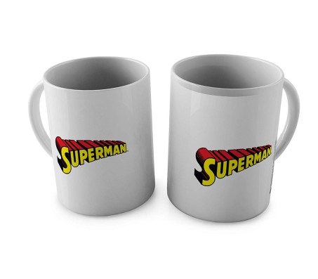 Superman Alphabet Logo Ceramic White Tea/Coffee Mug Qty 1