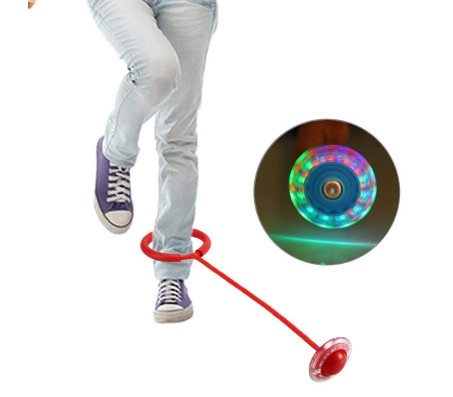 Flashing Lights Kids Jumping Rope Ring Leg Foot Skipping Toy Like Hula Hoop Jump for Outdoor Fun Skip Sports in Ankle 