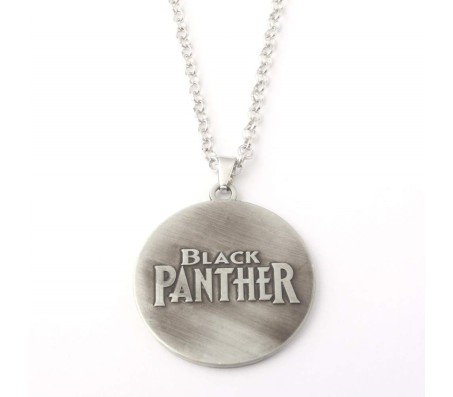 Black Panther Logo Metal Locket Pendant Necklace Silver Alloy Pendant