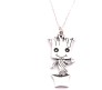 Guardians of The Galaxy Baby Groot Dancing Silver Pendant Necklace Silver Alloy Pendant