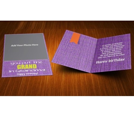You Put The Grand in Grandmother Happy Birthday Card