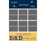 Personalized Collage Happy Birthday To The Best Father Greeting Card