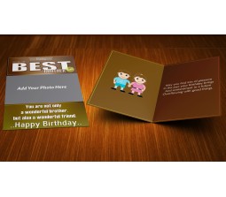 The Best Brother Personalized Birthday Greeting Card
