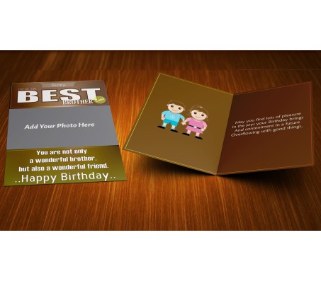 The Best Brother Personalized Birthday Greeting Card