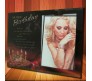 Happy Birthday Glass Photo Frame With Black Background & Cake