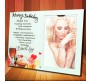 Happy Birthday Glass Photo Frame With I Love You Cake & Party Items