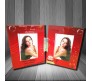 Happy Birthday Glass Photo Frame With Red Background Romantic Photo Frame