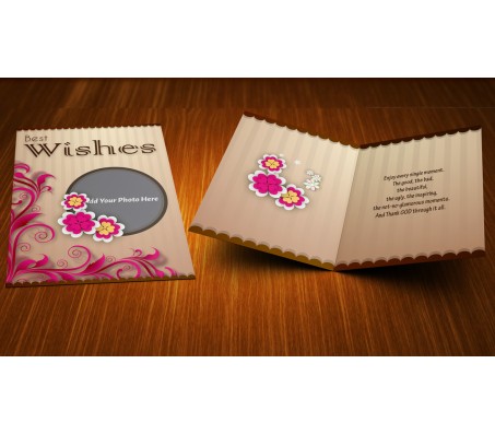 Personalized Best Wishes Elegant Greeting Card