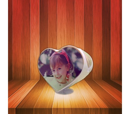 Rotating Heart Shape Photo Frame [4 Photos] [White]