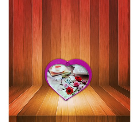 Musical  Photo Frame Heart Shape Rotates With Clap Sound