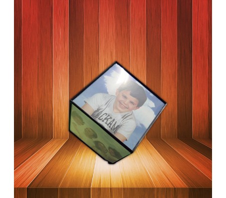 Rotating Magic Cube With 6 Photos [15 x 15 cm]