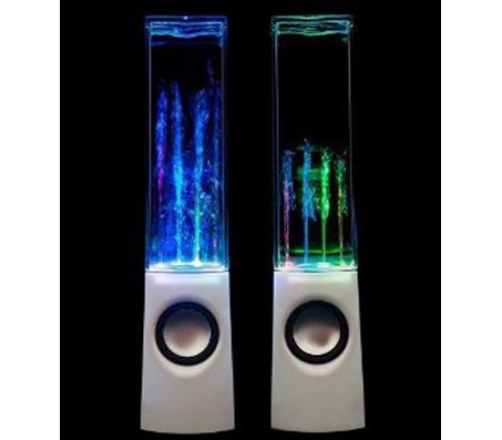 USB Water Speaker With LED Lights [White]