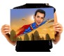 Personalized Superhero Flying Caricature on A3 Poster