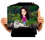 Personalized Caricature in Forest with White Tiger on A4 Poster
