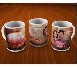 Personalized Couple Caricature in the Fantasy Ride on Mugs