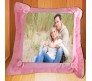 Personalized Pink Pillow Square With Buttons [12 x 12 inches]