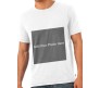 Personalized White T Shirt Round Neck Square Photo