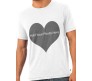 Personalized White T Shirt Round Neck Size Heart Photo