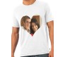 Personalized White T Shirt Round Neck Size Heart Photo