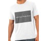 Personalized White T Shirt Round Neck Rectangle Photo