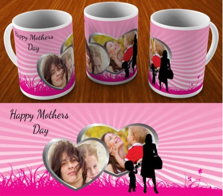 2 Hearts Mothers Day Customized Mug