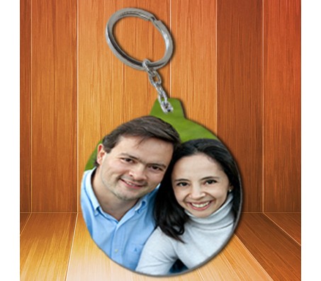 Two Side Personalized Key Chain Round Shape