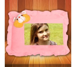 Personalized Pink Pillow With Lion [18 x 13 inches]