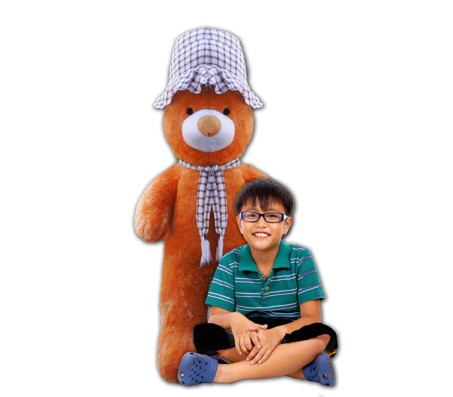Cute Orange Color Teddy Bear (Size 4 Feet 5 Inches)