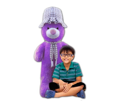 Cute Purple Color Teddy Bear (Size 5 Feet 6 Inches)