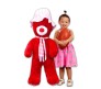 Cute Red Color Teddy Bear with White Hat (Size 5 Feet 6 Inches)