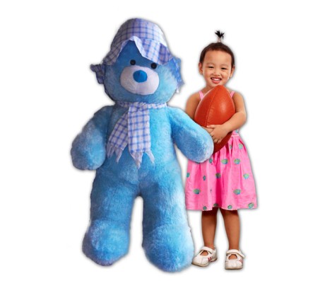 Cute Blue Color Teddy Bear (Size 5 Feet 6 Inches)