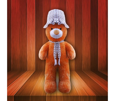 Cute Orange Color Teddy Bear (Size 3 Feet 5 Inches)