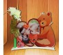 Personalized Photo On Heart Shape Cut With Teddy  Bear