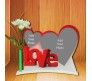 Personalized Photo On Double Heart Cut And Love Message