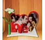 Personalized Photo On Double Heart Cut And Love Message