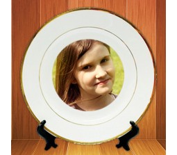 Personalized Plate With Golden Ring [7 Inches]