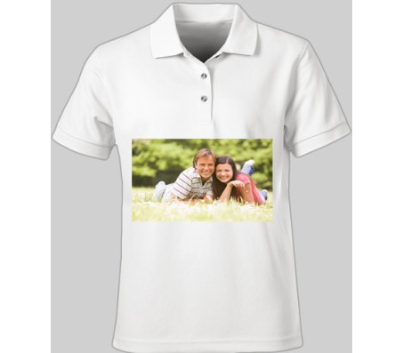 Personalized White T Shirt Collar Rectangle Design