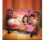Personalized Couple Caricature in the Fantasy Ride on Rectangle Shape Rocks