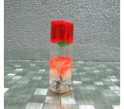 Candle with Flower & Leaves (Design Varies)