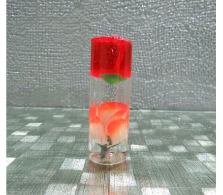 Candle with Flower & Leaves (Design Varies)