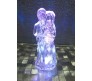 Couple Holding Roses LED Crystal Figure