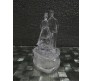 Couple Standing on Heart Stand LED Crystal Figure