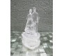 Couple Standing on Heart Stand LED Crystal Figure