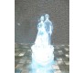 Couple Standing on Heart Stand LED Crystal Figure