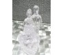 Couple Standing on Heart Stand LED Crystal Figure