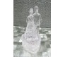 Couple Standing on Heart Stand LED Crystal Figure