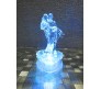 Couple Lifting The Girl on Heart Stand LED Crystal Figure